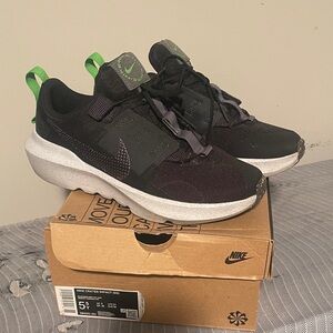 Nike Crater Black and Lime Sneakers